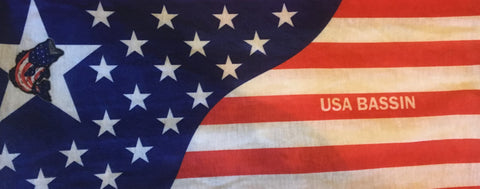 USA BASSIN Logo & Flag Hoo-rag